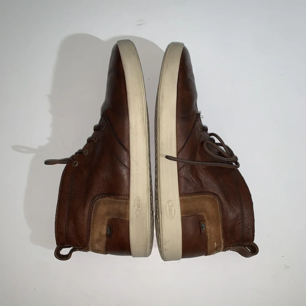 Chaco Boots Mens Size 13 Brown Leather Chukka Ankle Casual Lace Up JCH106689